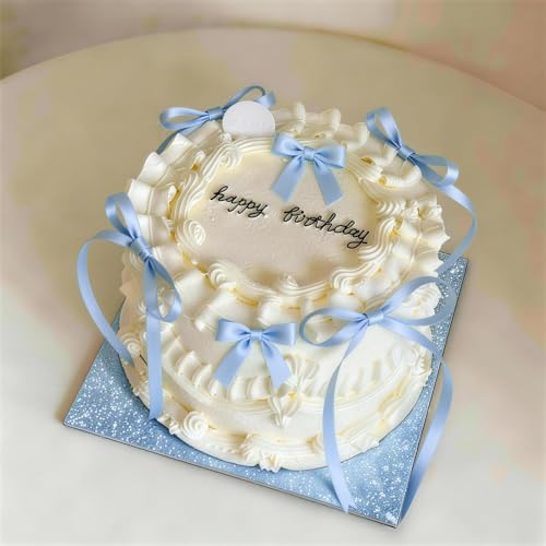 60PCS Blue Bow Decorations for Birthday & Baby Showers