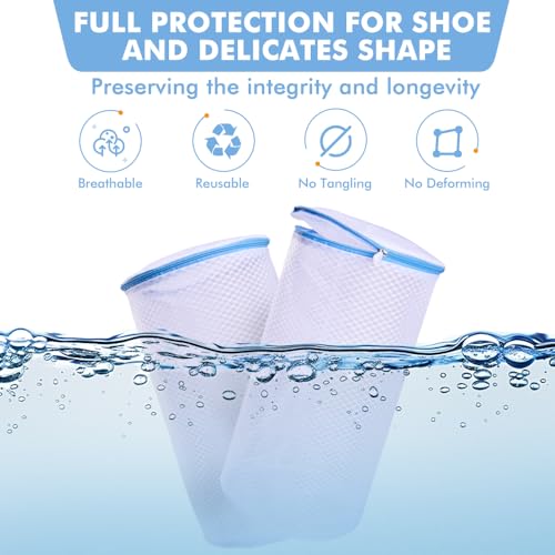 Shoe Washing Bags - 2 Pack Honeycomb Mesh Laundry Bags for Sneakers & Delicates