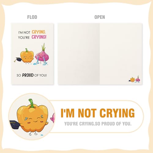 Funny Graduation Card - 'I'M NOT CRYING, YOU'RE CRYING' - 8x5