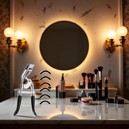 GANPUB Professional Black Eyelash Curler and Mascara Brush Kit
