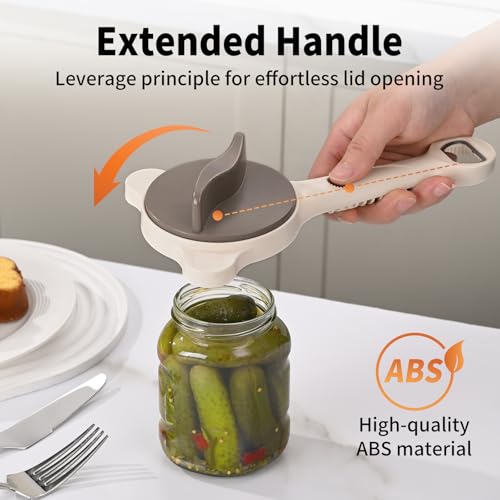 BOMARCES 4-in-1 Adjustable Jar Opener for Seniors & Weak Hands