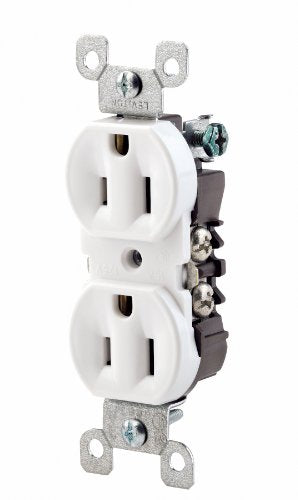 Leviton 15 Amp Duplex Receptacle for Aluminum Conductors - White