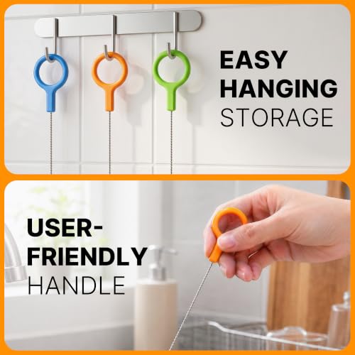 Diumepo Stainless Steel Straw Cleaner Brush Set, Extra Long Reusable Brushes