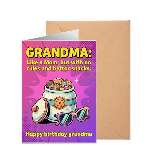 Funny Birthday Card for Grandma | No Rules Joke Design, 5x7