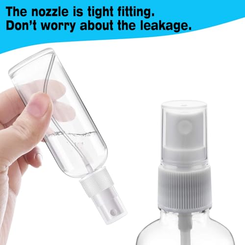 7 Pack 30ml Clear Plastic Spray Bottles Refillable Travel Containers