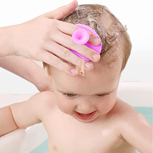MR LION Silicone Baby Cradle Cap Brush & Bath Scrubber, 4-Pack