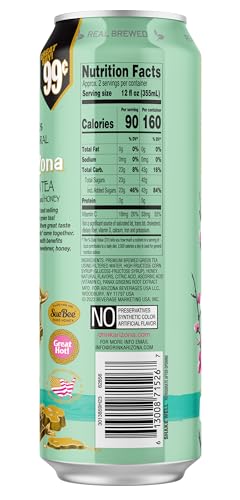 AriZona Green Tea with Ginseng and Honey - 23 Fl Oz Big Can