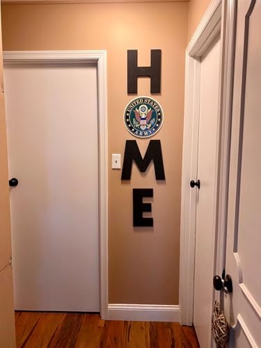 Green United States Army Logo Metal Sign - 12 Inch Round Wall Decor