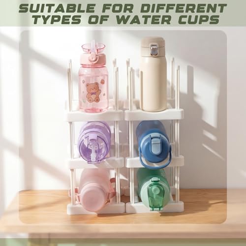 Reallnaive Water Bottle Organizer for 12 Bottles - Stackable ABS Rack