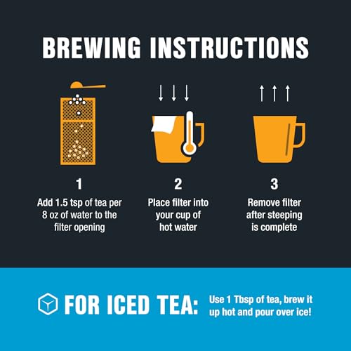 Tiesta Tea Disposable Loose Leaf Tea Filters - Easy-Fill Infuser