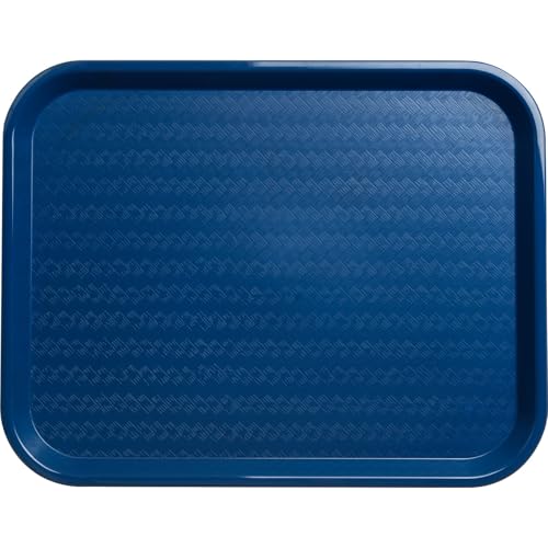 Carlisle Fast Food Tray - 14x18 Durable Cafeteria Tray, Blue