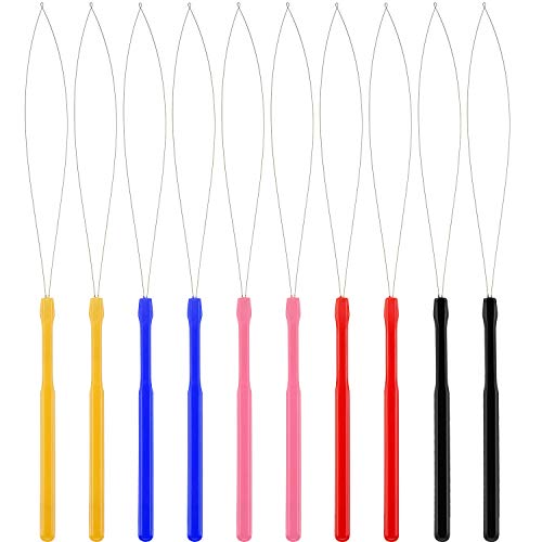 Chinco 10 Pack Hair Extension Loop Tool Threader Bead Looper Set