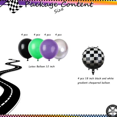 Monster Truck Balloon Bundle - 20 Pcs Race Theme Decor Kit