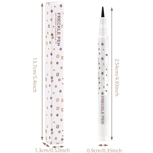 LYRADEW Faux Freckle Pen - Waterproof Long-Lasting Fake Freckles Stamp 02 Natural Coffee