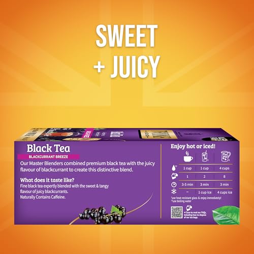 Twinings Blackcurrant Breeze Black Tea, 100 Individually Wrapped Bags
