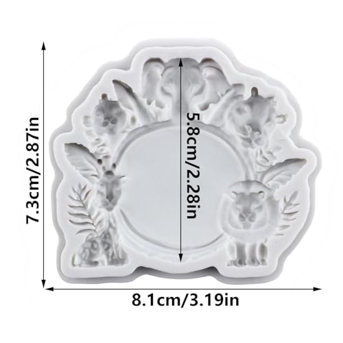 Animal Silicone Molds for Cake Decoration - Lion, Tiger, Giraffe, Monkey, Elephant