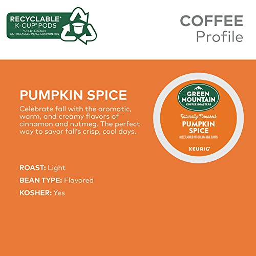 Green Mountain Pumpkin Spice Coffee K-Cup Pods, Light Roast, 96 Count