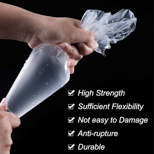 12-Inch Disposable Piping Bags - 100 Pack Non-Slip Icing Bags for Cake Decorating
