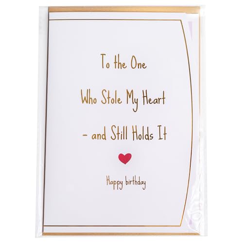 Gold Foil Birthday Card for Boyfriend or Girlfriend