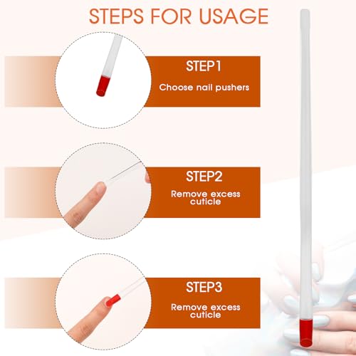 Mozeat Lens Rubber Cuticle Pusher 4-Piece Nail Cleaner Tool 17cm