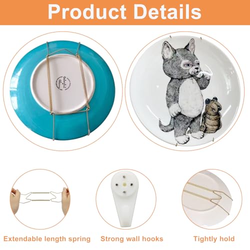 Stainless Steel Plate Hangers for 9-10 Inch Decorative Plates