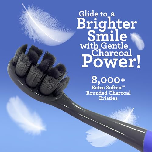 GuruNanda Butter on Gums Charcoal Toothbrush - 6 Pack Extra Soft