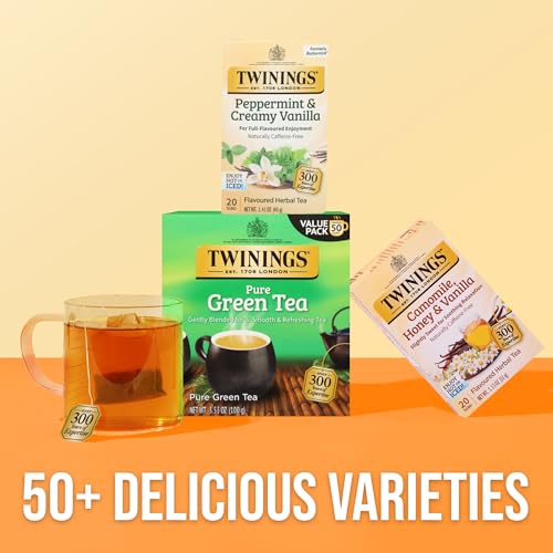 Twinings Herbal Tea Bags - Peppermint & Creamy Vanilla, 20 Count (Pack of 6)
