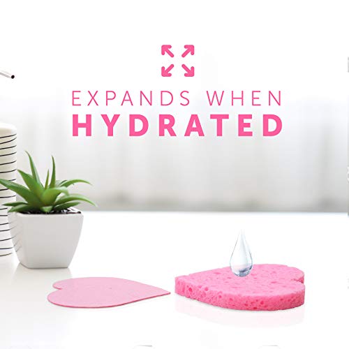 Compressed Cellulose Facial Sponges for Cleansing and Makeup Removal (25 Pack)