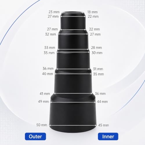 4-Piece Universal Vacuum Hose Adapter Set for Wet Dry Vacuums