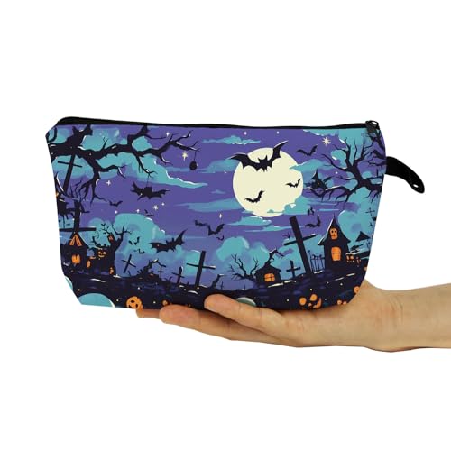 Halloween Pumpkin Print Small Cosmetic Bag Toiletry Makeup Pouch