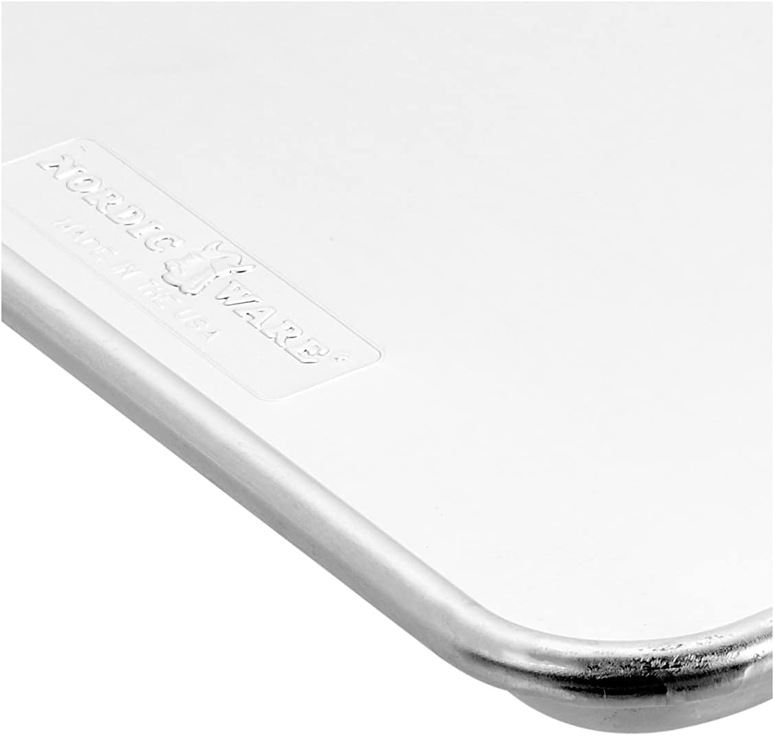 Nordic Ware Naturals Extra Large & Half Sheet Set - USA Made Aluminum Baking Pans with Steel Rim