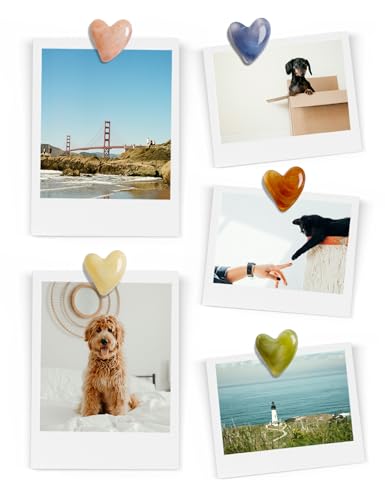 Mymazn Heart Fridge Magnets - Colorful Decorative Magnets (12-Pack)