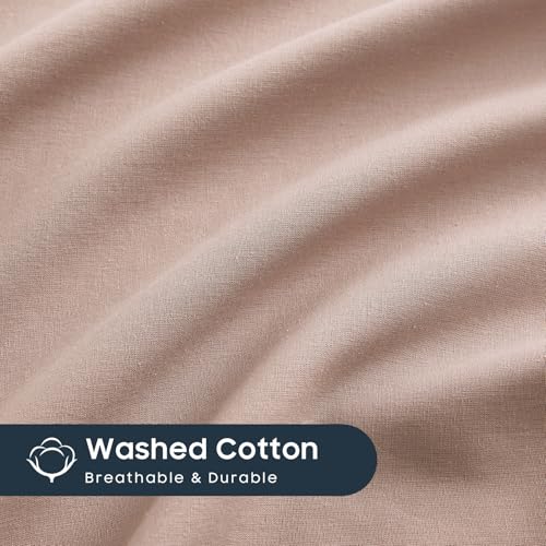 Dusty Pink Cotton Pillow Cases - Set of 2, Standard Size 20x26 inches