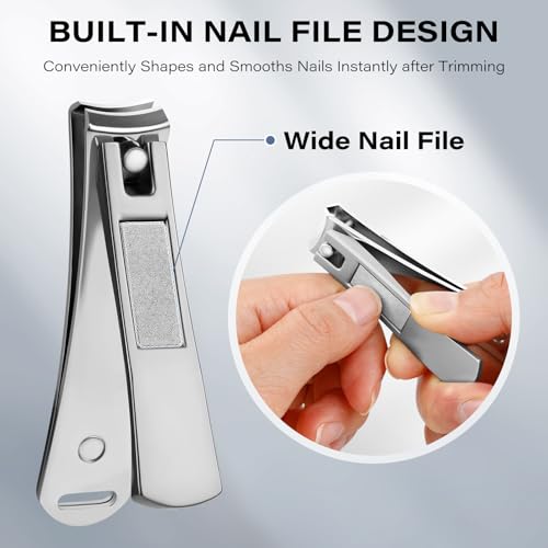 Cut it Ultra-Sharp Nail Clipper with Built-in File and Carbon Steel Blades