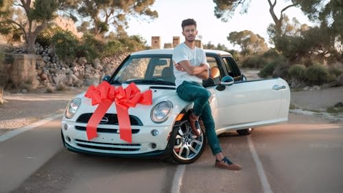 30-Inch Giant Red Car Bow - Oversized Pull Bow for New Car Gifts