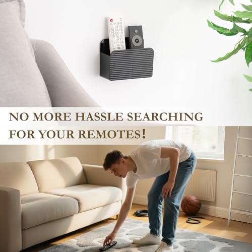 LINFIDITE Wall-Mounted Remote Control Holder for 2-4 Remotes