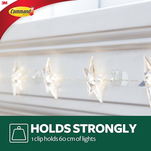 Command Transparent Decorating Clips with Adhesive Strips (20 Pack)