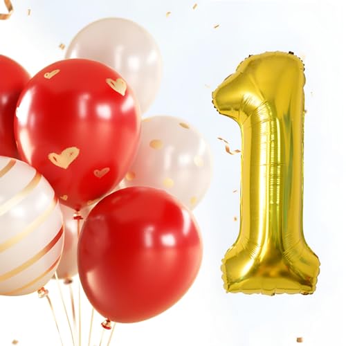 Keyali 40 Inch Gold Number 4 Foil Helium Balloon for Birthday Party