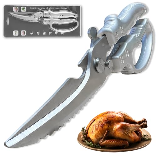 Heavy Duty Poultry Shears - Ergonomic Kitchen Shears with Safety Lock