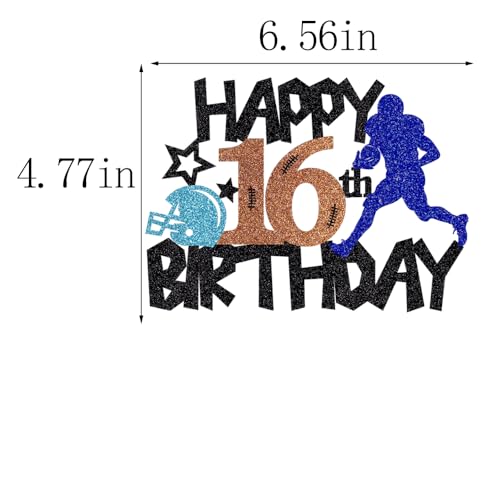 Football 16th Birthday Cake Topper - Premium Sports Decoration