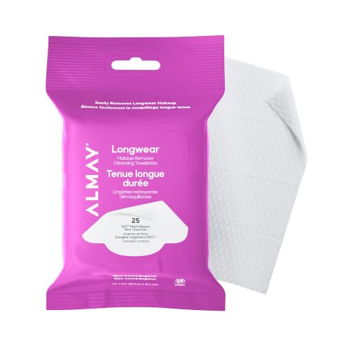 Almay Longwear Makeup Remover Cleansing Towelettes, 25 Count