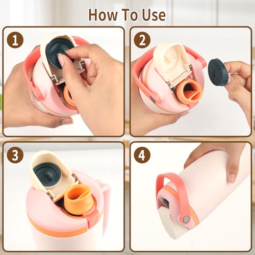 4PCS Replacement Silicone Stopper for Owala FreeSip Sway 30oz, 40oz, and FreeSip Tumbler 40oz Bottles, Silicone Water Bottle Top Lid Gasket Plug Accessories BPA-Free, Grey