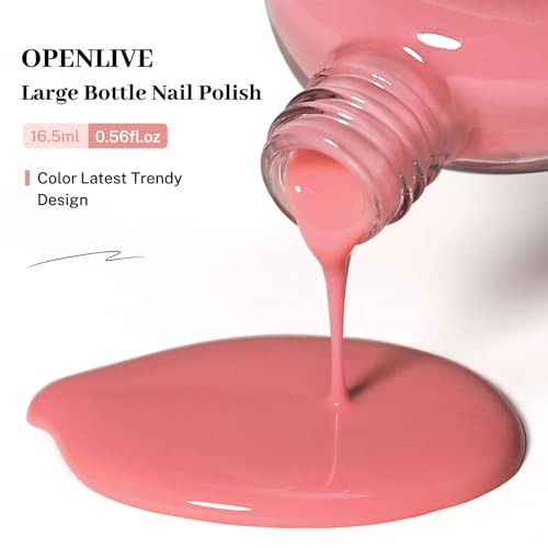 OpenLive Jelly Pink Nail Polish 16.5ml Quick Dry Long Lasting Shine