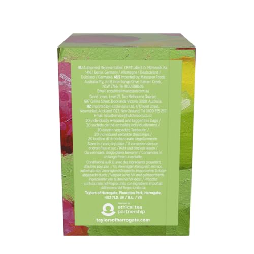Taylors of Harrogate Lychee & Lime Green Tea, 20 Individually Wrapped Bags