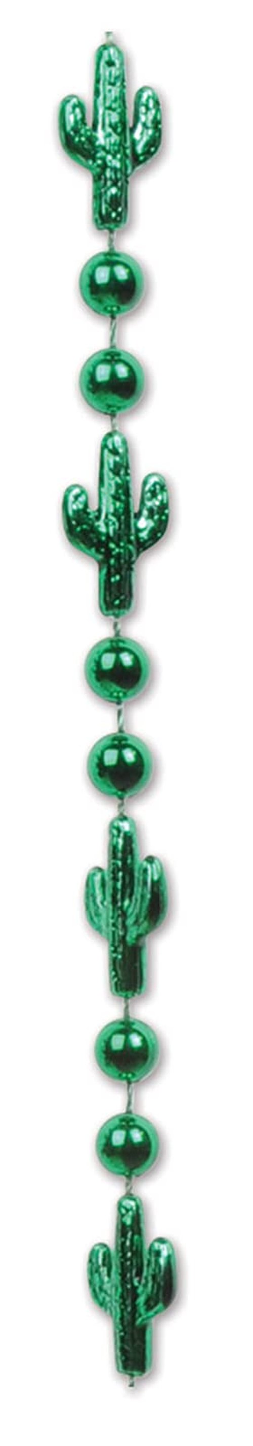 Beistle 24Piece Cactus Beads, 33" (Green)