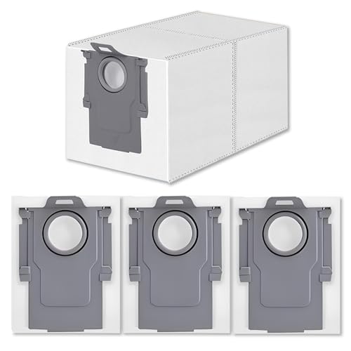 4 Pack Dust Bags for Roborock Saros/Qrevo Series - Compatible Replacement