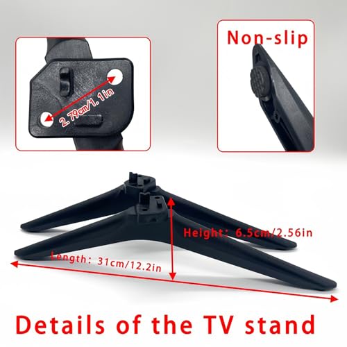 Dranvosk Universal TV Stand Legs for 49-65 Inch TVs, Replacement TV Feet