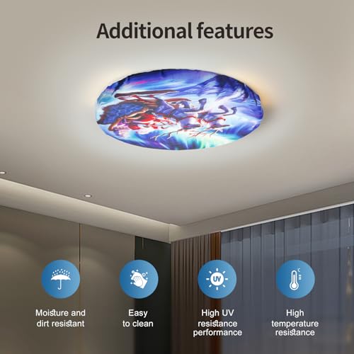 CASAZEN 12" Ceiling Light Cover 4-Pack Fabric Flush Mount Light Fixture Shade
