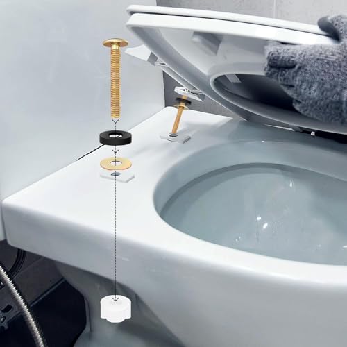 Universal Metal Toilet Seat Screws Kit - Durable Fastener Set