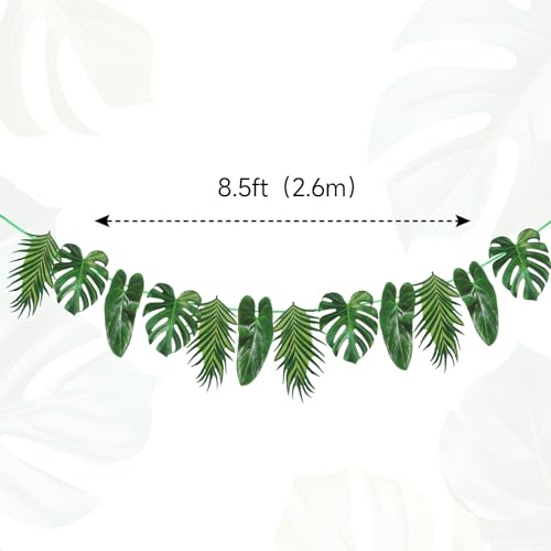 Safari Baby Shower Decorations - 12 Green Palm Leaves